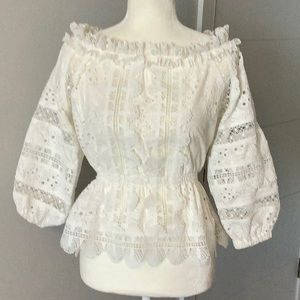 White lace WAIMARI TOP